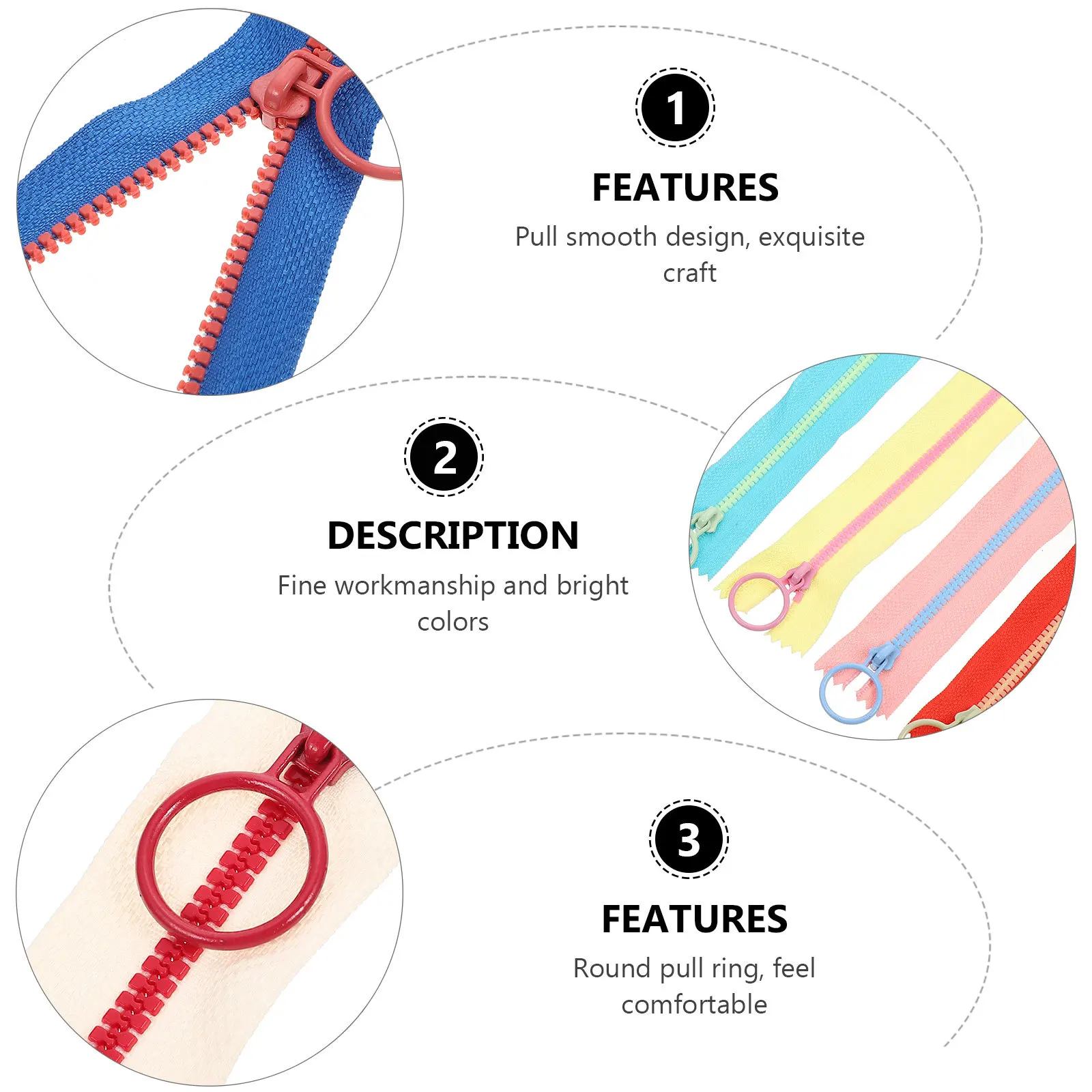 20Pcs DIY Zippers Colorful Resin Sewing Closures Multi-Purpose Clothing Bag Craft Accessories Separating Zipper
20Pcs DIY Zippers Colorful Resin Sewing Closures Multi-Purpose Clothing Bag Craft Accessories Separating Zipper