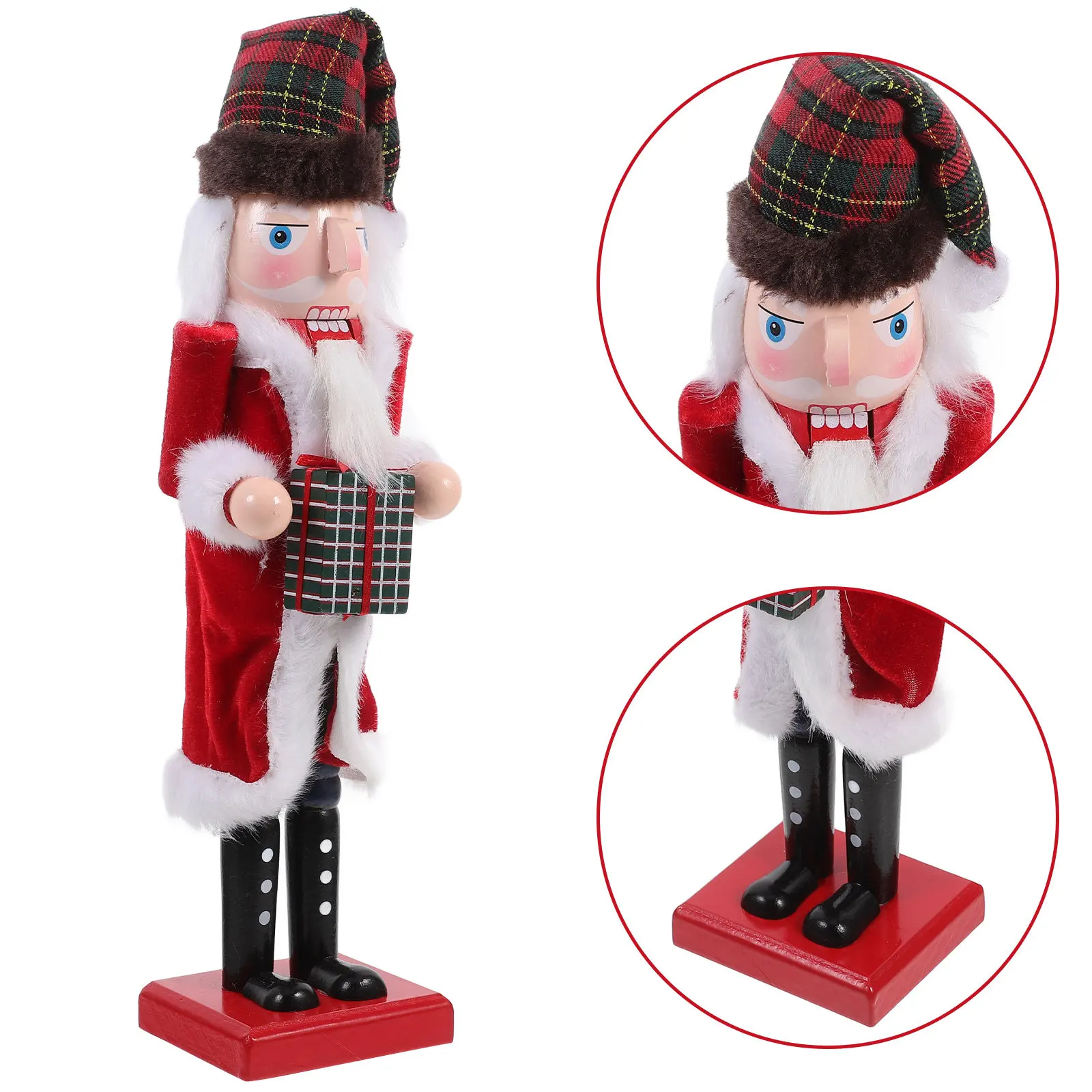 Элегантная деревянная фигурка Щелкунчика и Деда Мороза, рождественское украшение для праздничных полок, столов, подарков и поделок
Элегантная деревянная фигурка Щелкунчика и Деда Мороза, рождественское украшение для праздничных полок, столов, подарков и поделок