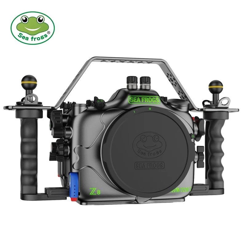 Водонепроницаемый чехол Seafrogs для камеры из алюминиевого сплава, глубина погружения 100 м, для Nikon Z8, оборудование для подводной фотосъемки SF13001
Водонепроницаемый чехол Seafrogs для камеры из алюминиевого сплава, глубина погружения 100 м, для Nikon Z8, оборудование для подводной фотосъемки SF13001