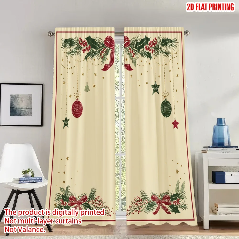 2pcs 2D flat printing Christmas Hot Party Curtains Christmas Holly Bauble Bow Digital Printed Polyester Drapes Holiday
2pcs 2D flat printing Christmas Hot Party Curtains Christmas Holly Bauble Bow Digital Printed Polyester Drapes Holiday
