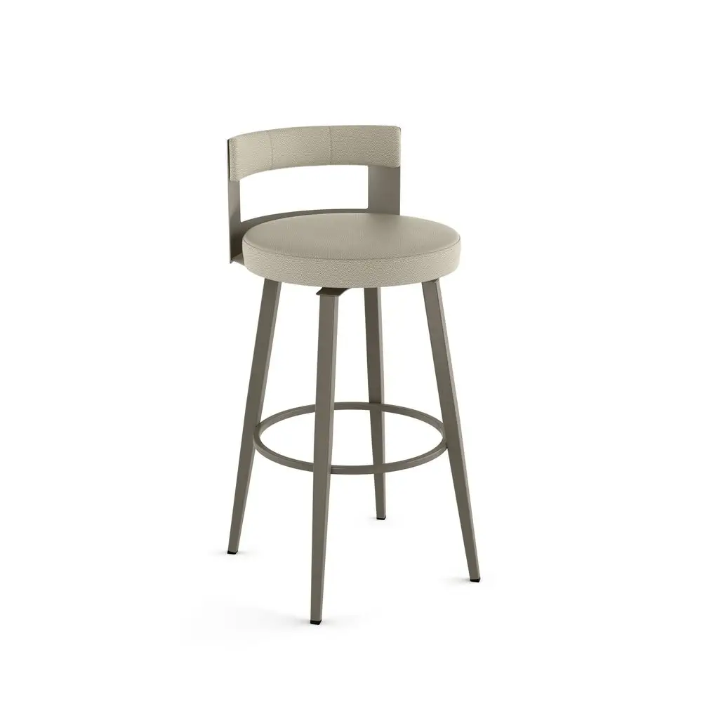 Paramont 26 in. Swivel Counter Stool Greige Faux Leather Grey Metal
Paramont 26 in. Swivel Counter Stool Greige Faux Leather Grey Metal