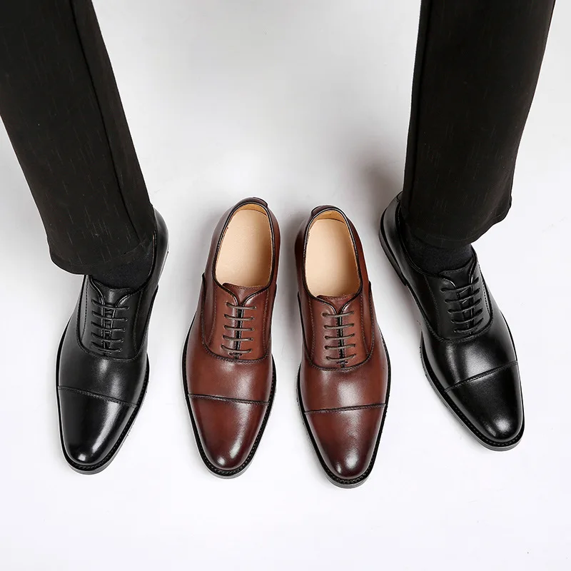 Men Casual First Layer Cowhide Handmade New Autumn Joint Business Dress Men's Genuine Leather Breathable British Oxford Shoes
Men Casual First Layer Cowhide Handmade New Autumn Joint Business Dress Men's Genuine Leather Breathable British Oxford Shoes