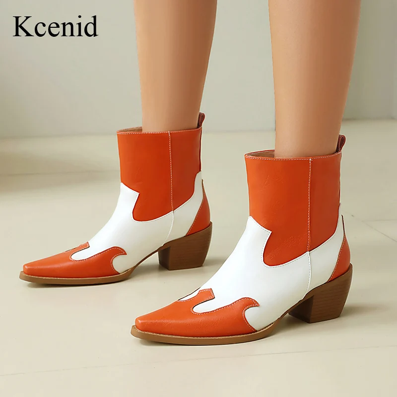 Kcenid Women's Pointed Toe Ankle Booties 5.5cm Heel Fashion Color Block Leisure Daily Cowboy Boots for Women Plus Size 41 42 43
Kcenid Women's Pointed Toe Ankle Booties 5.5cm Heel Fashion Color Block Leisure Daily Cowboy Boots for Women Plus Size 41 42 43