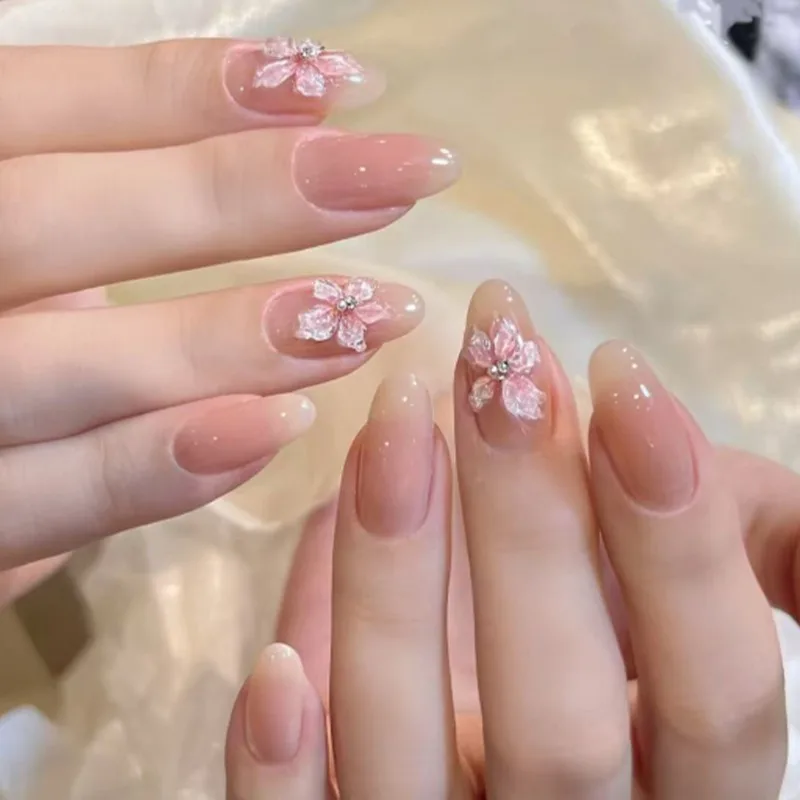 24 Pcs Self-adhesive 3D Flower False Nails Medium Short Almonds Cheap Finger Fake Nails Summer Sweets Reusable Press on Nails
24 Pcs Self-adhesive 3D Flower False Nails Medium Short Almonds Cheap Finger Fake Nails Summer Sweets Reusable Press on Nails