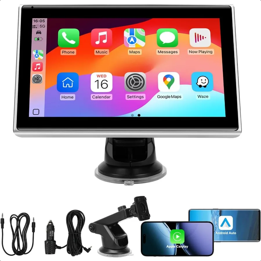 7 Portable Wirel CarPlay Screen for Car Apple CarPlay Android Auto HD Touch Screen Car Stereo Bluetooth GPS Navigation Voice Co
7 Portable Wirel CarPlay Screen for Car Apple CarPlay Android Auto HD Touch Screen Car Stereo Bluetooth GPS Navigation Voice Co