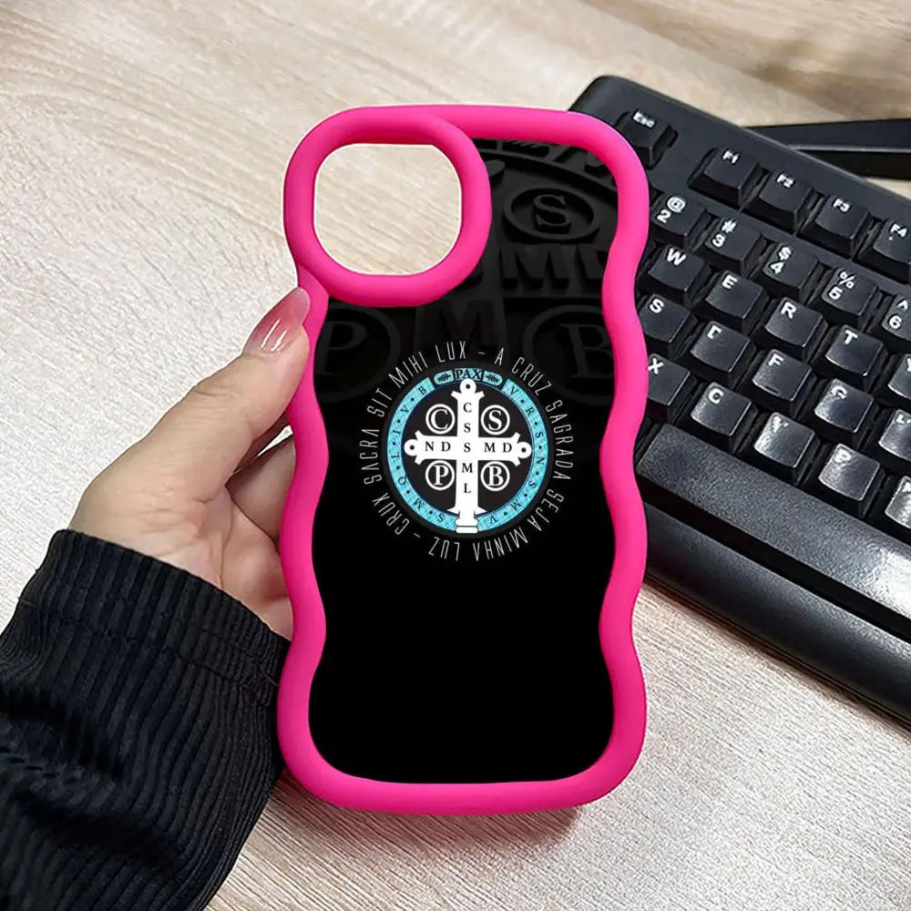 Saint Benedict Medal Phone Case for iPhone 17 16 15 14 13 12 11 Air Pro Max Plus Red Soft TPU Wavy Edge Cover
Saint Benedict Medal Phone Case for iPhone 17 16 15 14 13 12 11 Air Pro Max Plus Red Soft TPU Wavy Edge Cover