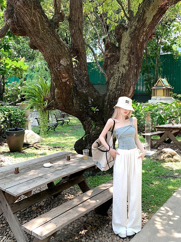 Exquisite Casual Pants Women's High Waist Wide Leg Drapey Cotton Nylon Blend Knitted Straight Leg Pants Comfortable Summer Tr...
Exquisite Casual Pants Women's High Waist Wide Leg Drapey Cotton Nylon Blend Knitted Straight Leg Pants Comfortable Summer Tr...