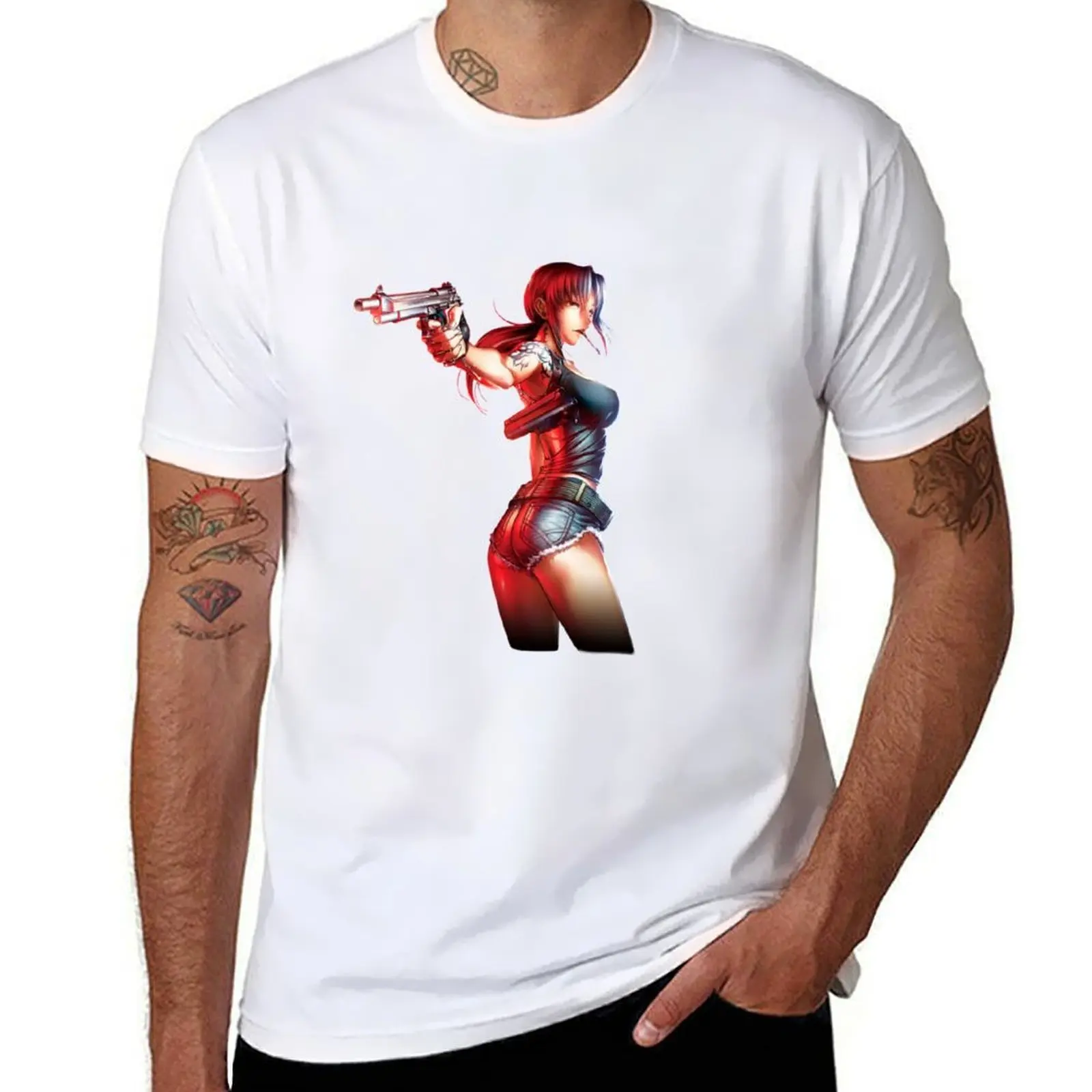 Black Lagoon Revy with a gun T-Shirt man t shirts for men casual man t shirts graphic T-Shirt
Black Lagoon Revy with a gun T-Shirt man t shirts for men casual man t shirts graphic T-Shirt