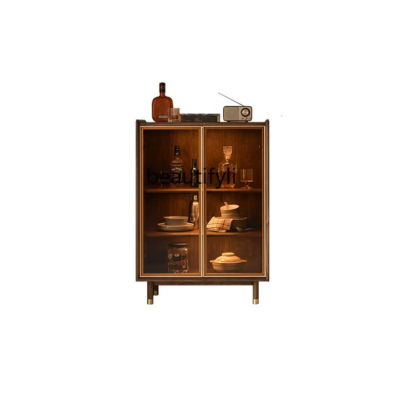 Nordic Solid Wood Wine Cabinet Home Mild Luxury Retro Black Walnut Storage Organizer Display Cabinet TV Sofa Side Cabinet
Nordic Solid Wood Wine Cabinet Home Mild Luxury Retro Black Walnut Storage Organizer Display Cabinet TV Sofa Side Cabinet