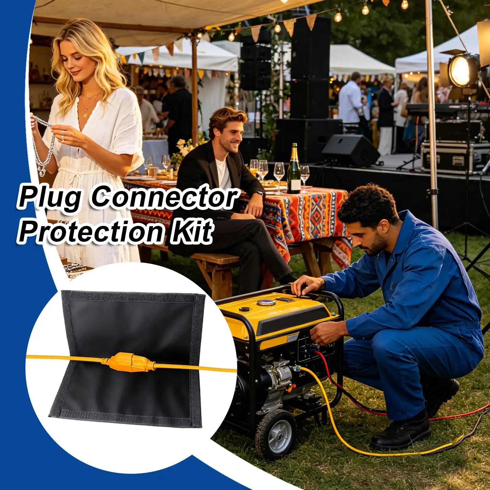 Waterproof Extension Cord Cover 3 Pieces Electrical Cable Protector High-Density Electrical Cord Cover For Construction Farm
Waterproof Extension Cord Cover 3 Pieces Electrical Cable Protector High-Density Electrical Cord Cover For Construction Farm