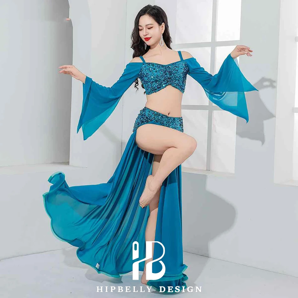 Belly Dance Clothes for Women Top + Skirt 2 PCS Set Mesh Long Sleeve Performance Costumes Dance Wear Practice Suit Outfit
Belly Dance Clothes for Women Top + Skirt 2 PCS Set Mesh Long Sleeve Performance Costumes Dance Wear Practice Suit Outfit