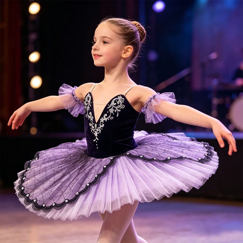 Girls Purple Ballet Tutu Dress Professional Swan Lake Costume with Sequin Bodice Kids Performance Dance Skirt & Leotard
Girls Purple Ballet Tutu Dress Professional Swan Lake Costume with Sequin Bodice Kids Performance Dance Skirt & Leotard