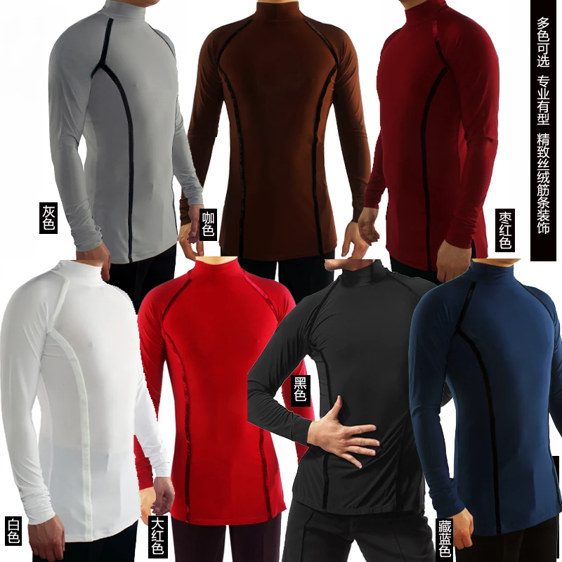 Men'S High Neck Professional Latin Dance Tops Ballroom Dance Practice Clothes Long Sleeves Velvet Adult Flamenco Shirt
Men'S High Neck Professional Latin Dance Tops Ballroom Dance Practice Clothes Long Sleeves Velvet Adult Flamenco Shirt
