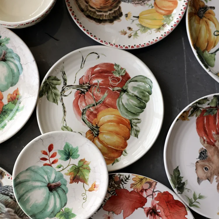 New Pumpkin Series Ceramic Plate Home Fried Dish Western Dim sum Fruit Snack Dish Home Decoration
New Pumpkin Series Ceramic Plate Home Fried Dish Western Dim sum Fruit Snack Dish Home Decoration