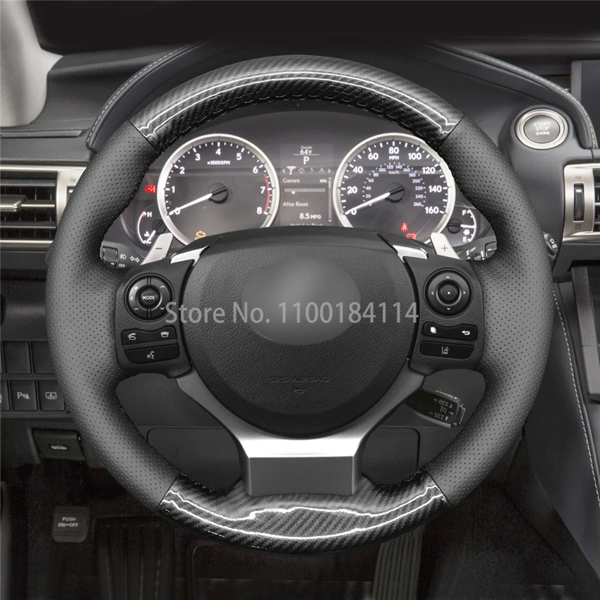 Hand-Sewn Non-slip PU Carbon Fiber Leather Car Steering Wheel Cover for Lexus IS200t 16-17 IS250 14-15 IS300 IS350 IS F-Sport 
Hand-Sewn Non-slip PU Carbon Fiber Leather Car Steering Wheel Cover for Lexus IS200t 16-17 IS250 14-15 IS300 IS350 IS F-Sport