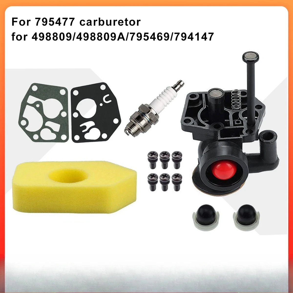 Для двигателей Briggs & Stratton, замена карбюраторов 494406, 795477, 498809, 498809A, 795469, 698369
Для двигателей Briggs & Stratton, замена карбюраторов 494406, 795477, 498809, 498809A, 795469, 698369