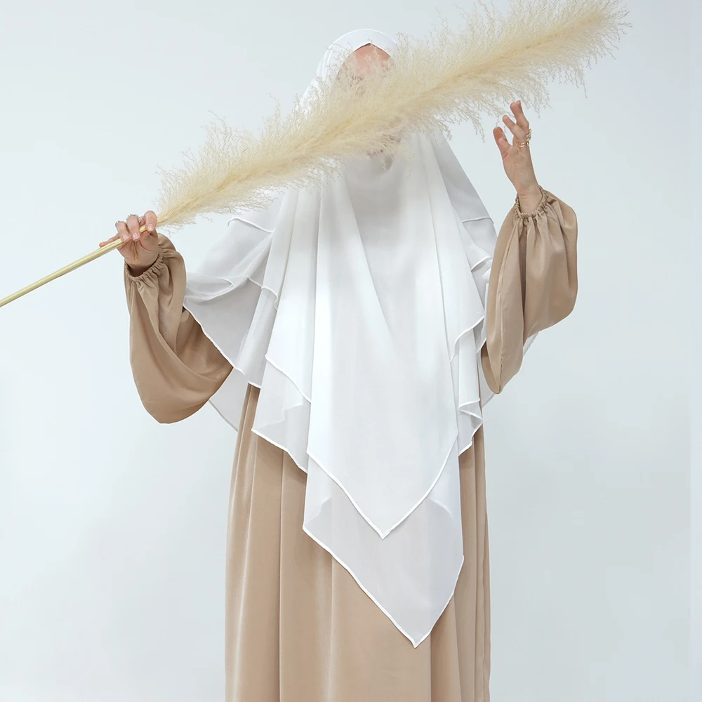 Eid Middle East Dubai Turkey Long Hijab 3 Layers Khimar Women Muslim Prayer Scarf Islamic Cothing Saudi Arabic Headscarf Abaya
Eid Middle East Dubai Turkey Long Hijab 3 Layers Khimar Women Muslim Prayer Scarf Islamic Cothing Saudi Arabic Headscarf Abaya