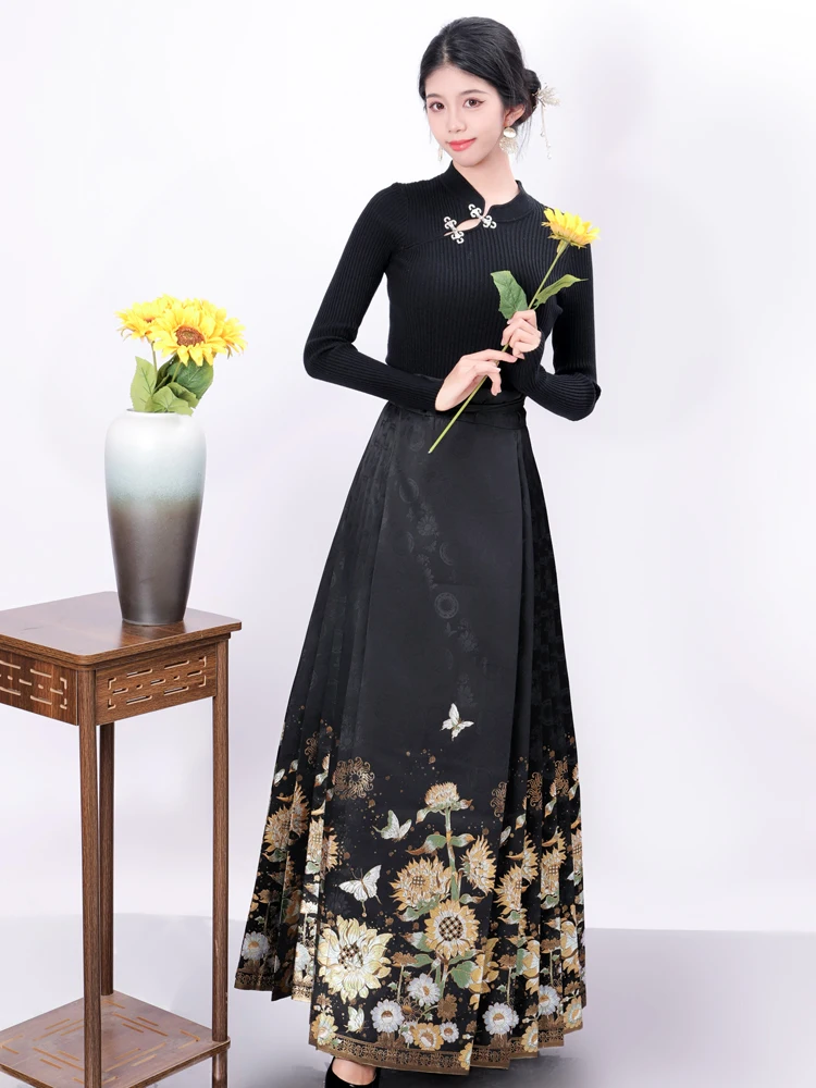 Original Hanfu YangR High-End Heavy Work Ming Dynas Gold Weave Imitation Flower Suower Tail Skirt New Model
Original Hanfu YangR High-End Heavy Work Ming Dynas Gold Weave Imitation Flower Suower Tail Skirt New Model