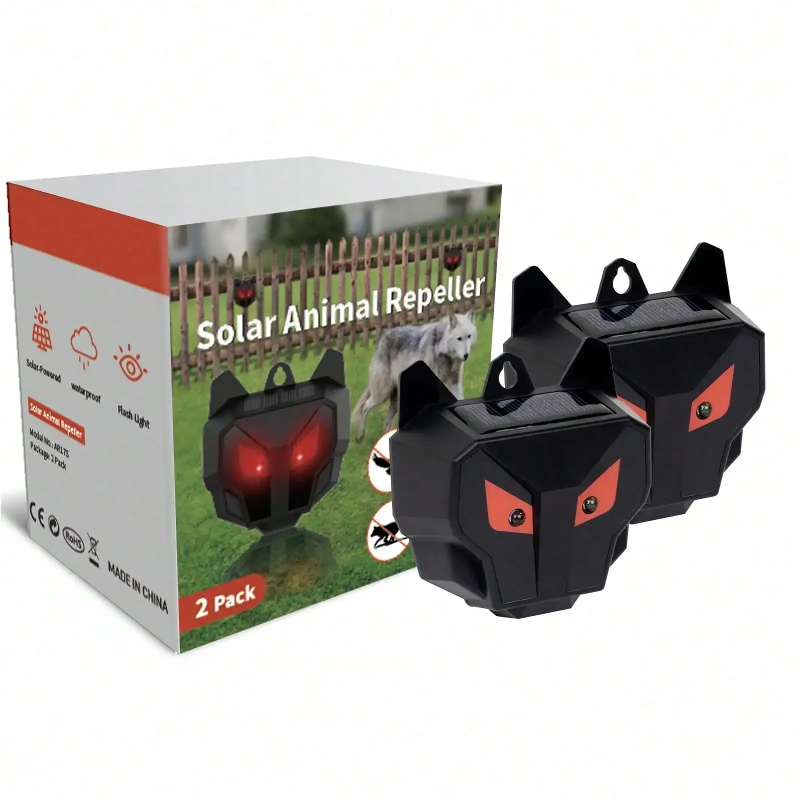 2pc/4pcs Pack Solar Nocturnal Animal Repeller Outdoor, Predator Deterrent with Red Lights, Wild Animals Repellent
2pc/4pcs Pack Solar Nocturnal Animal Repeller Outdoor, Predator Deterrent with Red Lights, Wild Animals Repellent