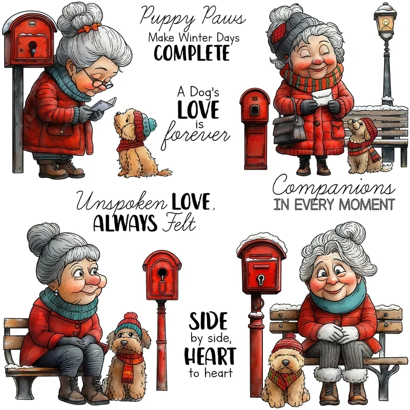 Christmas Series Clear Stamps Old Lady And Dogs DIY Scrapbooking Supplies Silicone Stamp For Card Making Albums Decor
Christmas Series Clear Stamps Old Lady And Dogs DIY Scrapbooking Supplies Silicone Stamp For Card Making Albums Decor
