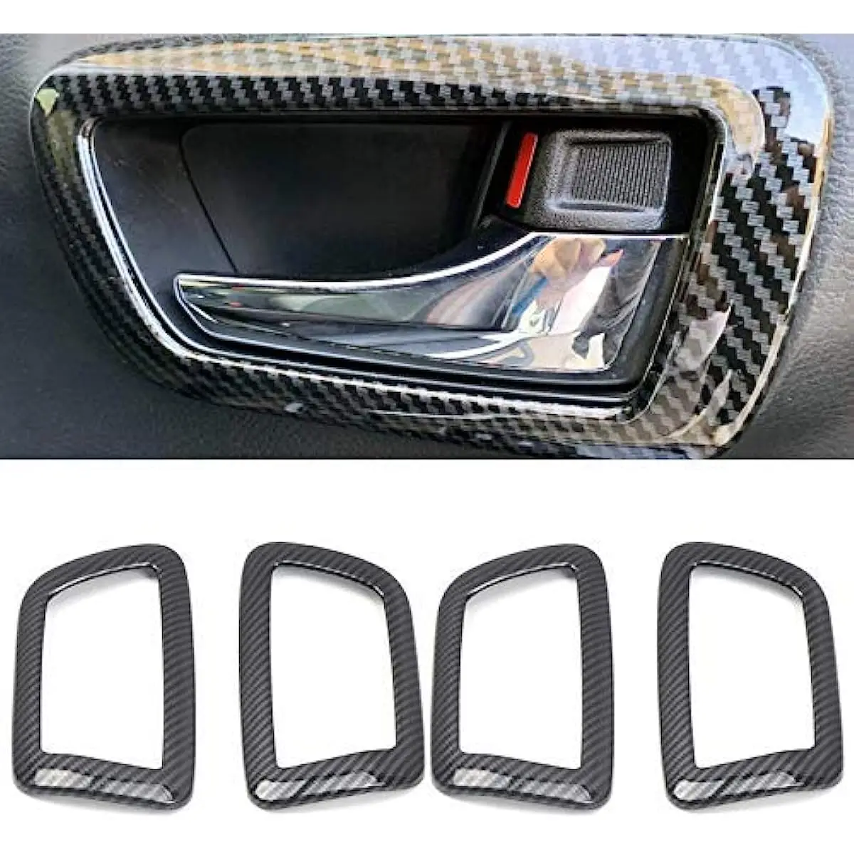 4PCS ABS Carbon Fiber Interior Front & Rear Door Handle Frame Cover Trims for Toyota Tacoma Accessories 2016 -2020
4PCS ABS Carbon Fiber Interior Front & Rear Door Handle Frame Cover Trims for Toyota Tacoma Accessories 2016 -2020