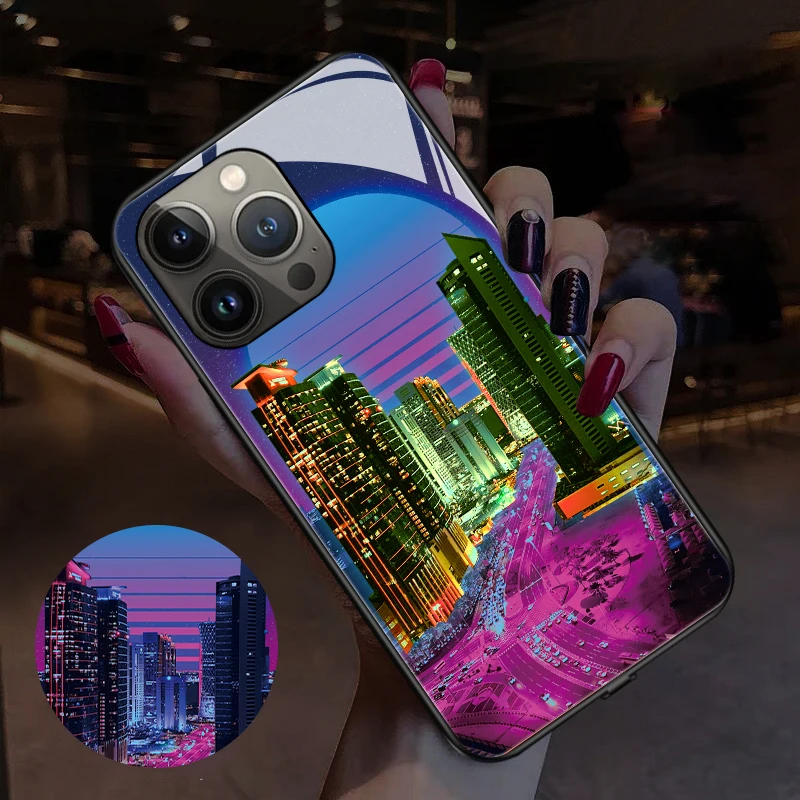Cyberpunk's Luminous Shell Lights up Cell Phone Covers For Iphone 15 14 plus 13 12 11 Pro Max Mini XS XR X LED Glow with Music
Cyberpunk's Luminous Shell Lights up Cell Phone Covers For Iphone 15 14 plus 13 12 11 Pro Max Mini XS XR X LED Glow with Music
