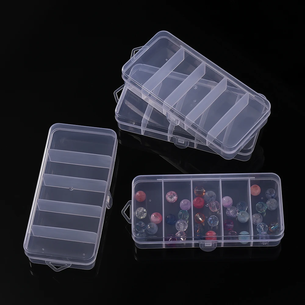 1pcs 5Grids Multi-Functional Jewelry Organizer Box Plastic Transparent Box for Earring Hair Accessories Bead Rings Storage Box
1pcs 5Grids Multi-Functional Jewelry Organizer Box Plastic Transparent Box for Earring Hair Accessories Bead Rings Storage Box