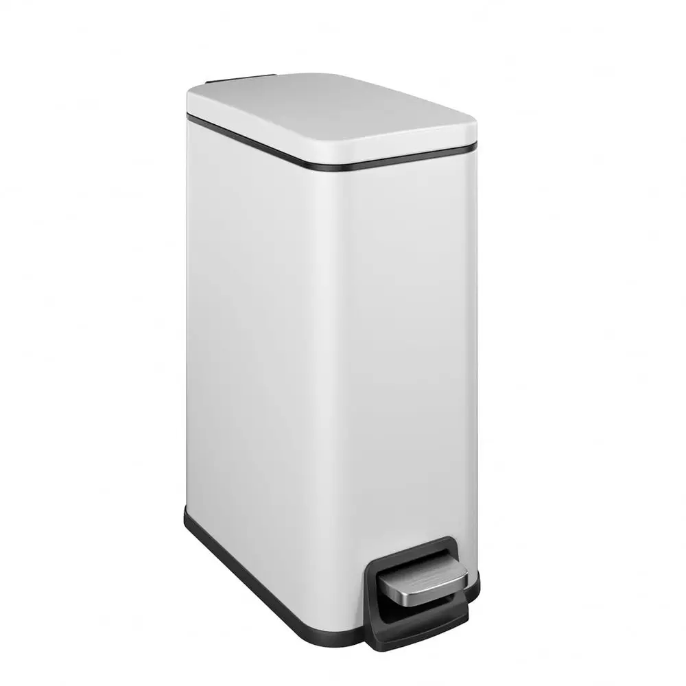 Compact 1.6 Gallon Stainless Steel Bathroom Trash Can with Lid, Step Pedal, and Removable Bucket for Small Spaces
Compact 1.6 Gallon Stainless Steel Bathroom Trash Can with Lid, Step Pedal, and Removable Bucket for Small Spaces