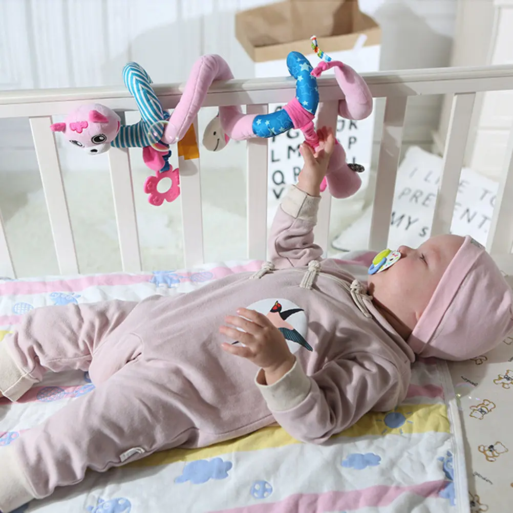 Spiral Animal Crib Hanging Rattles Wrap Around Stroller Car Seat Entertainment for Baby Hand Eye Coordination Intellectual
Spiral Animal Crib Hanging Rattles Wrap Around Stroller Car Seat Entertainment for Baby Hand Eye Coordination Intellectual