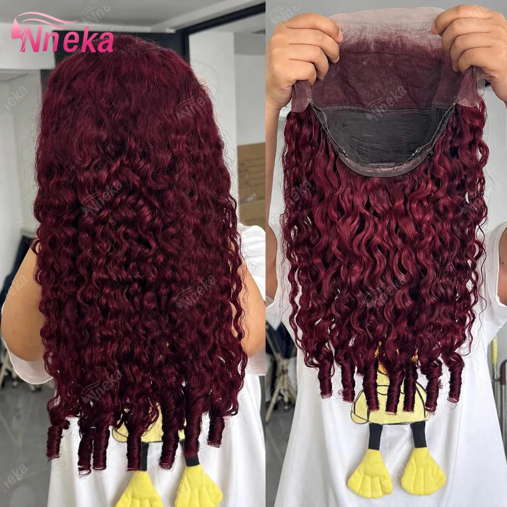 200% Burgundy Burmese Curly Human Hair Wig 13x6 HD Lace Front Human Hair Wig 13x4 Lace Front Pre Pluck 99j Colored Wig For Women
200% Burgundy Burmese Curly Human Hair Wig 13x6 HD Lace Front Human Hair Wig 13x4 Lace Front Pre Pluck 99j Colored Wig For Women