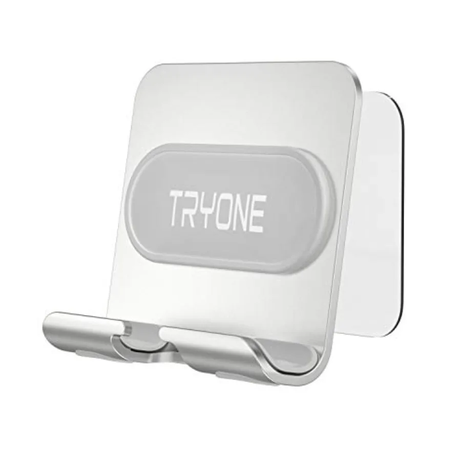 Wall Mount Cell Phone Holder - Mirror Adjustable Cellphone Stand with 2Pcs Adhesive Sticky Pads for Bathroom Bedroom Kitchen or
Wall Mount Cell Phone Holder - Mirror Adjustable Cellphone Stand with 2Pcs Adhesive Sticky Pads for Bathroom Bedroom Kitchen or