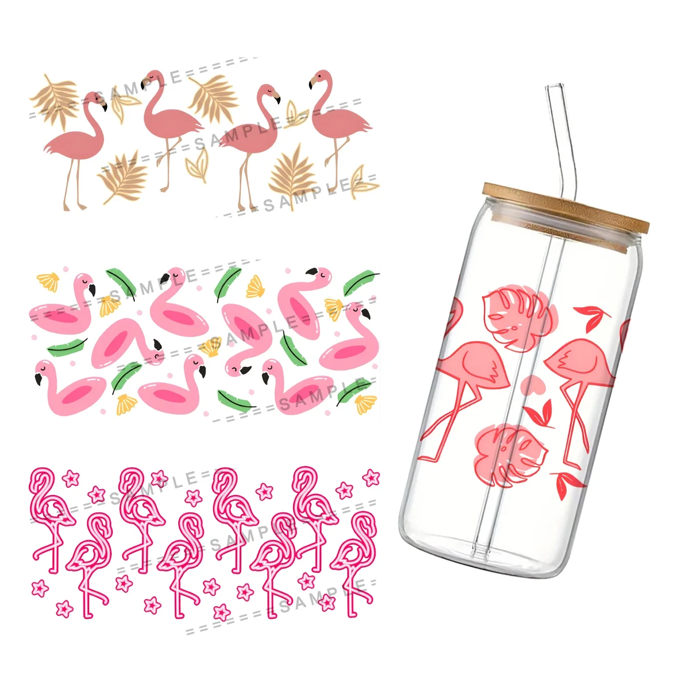 11x24cm Flamingos For Libbey 16oz Can Glass 3D Waterproof UV DTF Coffee Can Wrap Libbey Glass Wrap
11x24cm Flamingos For Libbey 16oz Can Glass 3D Waterproof UV DTF Coffee Can Wrap Libbey Glass Wrap