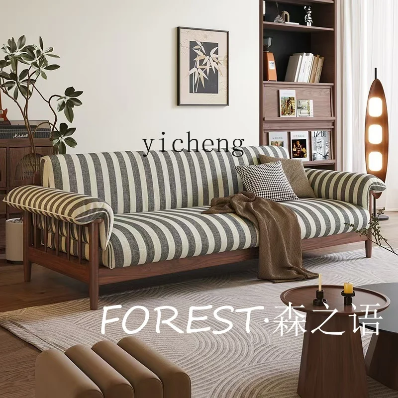 ZYA simple striped medieval straight row sofa retro style small apartment living room household solid wood sofa
ZYA simple striped medieval straight row sofa retro style small apartment living room household solid wood sofa