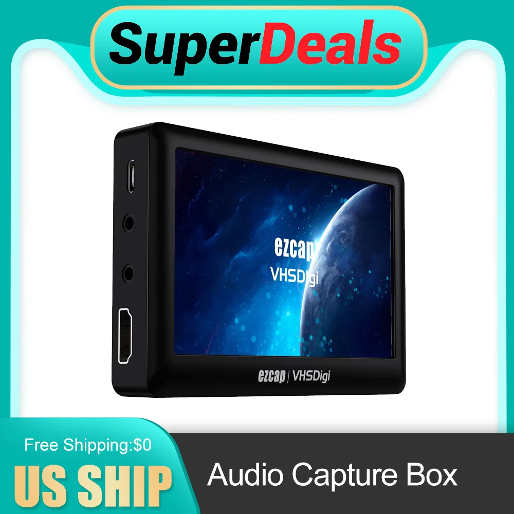 AV Recorder Video Audio Capture Box Analog to Digital Converter Record Video VHS VCR's Camcorder DVD Players to U Disk
AV Recorder Video Audio Capture Box Analog to Digital Converter Record Video VHS VCR's Camcorder DVD Players to U Disk