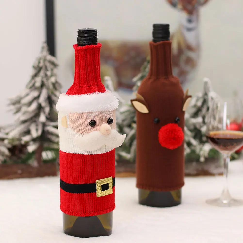 2Pcs Wine Bottle Covers Christmas Sweaters Reusable Washable Xmas Party Decoration Wine Protector Sleeve for Holiday Celebration
2Pcs Wine Bottle Covers Christmas Sweaters Reusable Washable Xmas Party Decoration Wine Protector Sleeve for Holiday Celebration