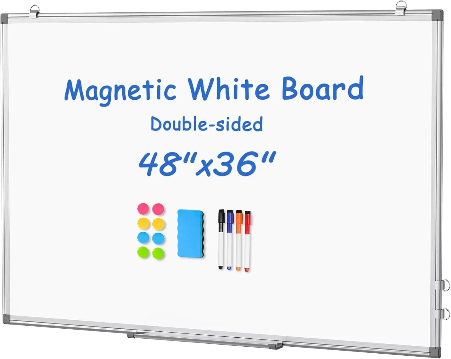 Large White Board Dry Erase for Wall, 48x36 Double-Sided Magnetic Whiteboard with Aluminium Frame, Hanging & Wall Mount for Home
Large White Board Dry Erase for Wall, 48x36 Double-Sided Magnetic Whiteboard with Aluminium Frame, Hanging & Wall Mount for Home