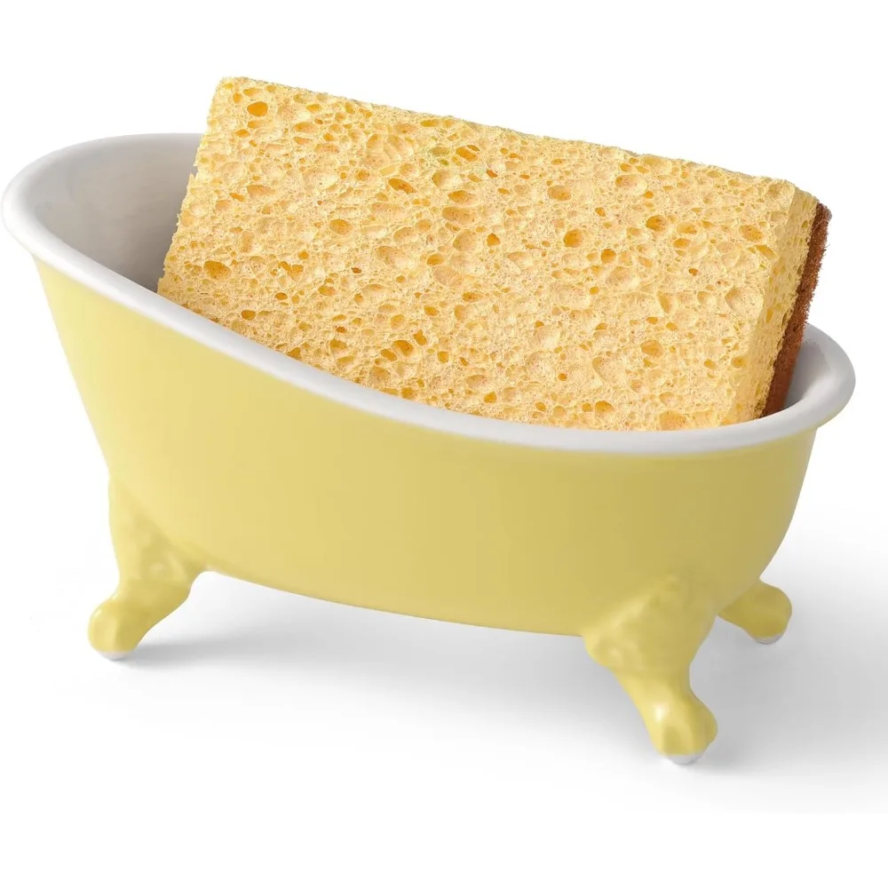 6,1-дюймовая винтажная керамическая мини-декоративная мыльница для ванны на когтях, держатель для кухонной губки и поддон для душа для ванной комнаты, 1 упаковка 
6,1-дюймовая винтажная керамическая мини-декоративная мыльница для ванны на когтях, держатель для кухонной губки и поддон для душа для ванной комнаты, 1 упаковка