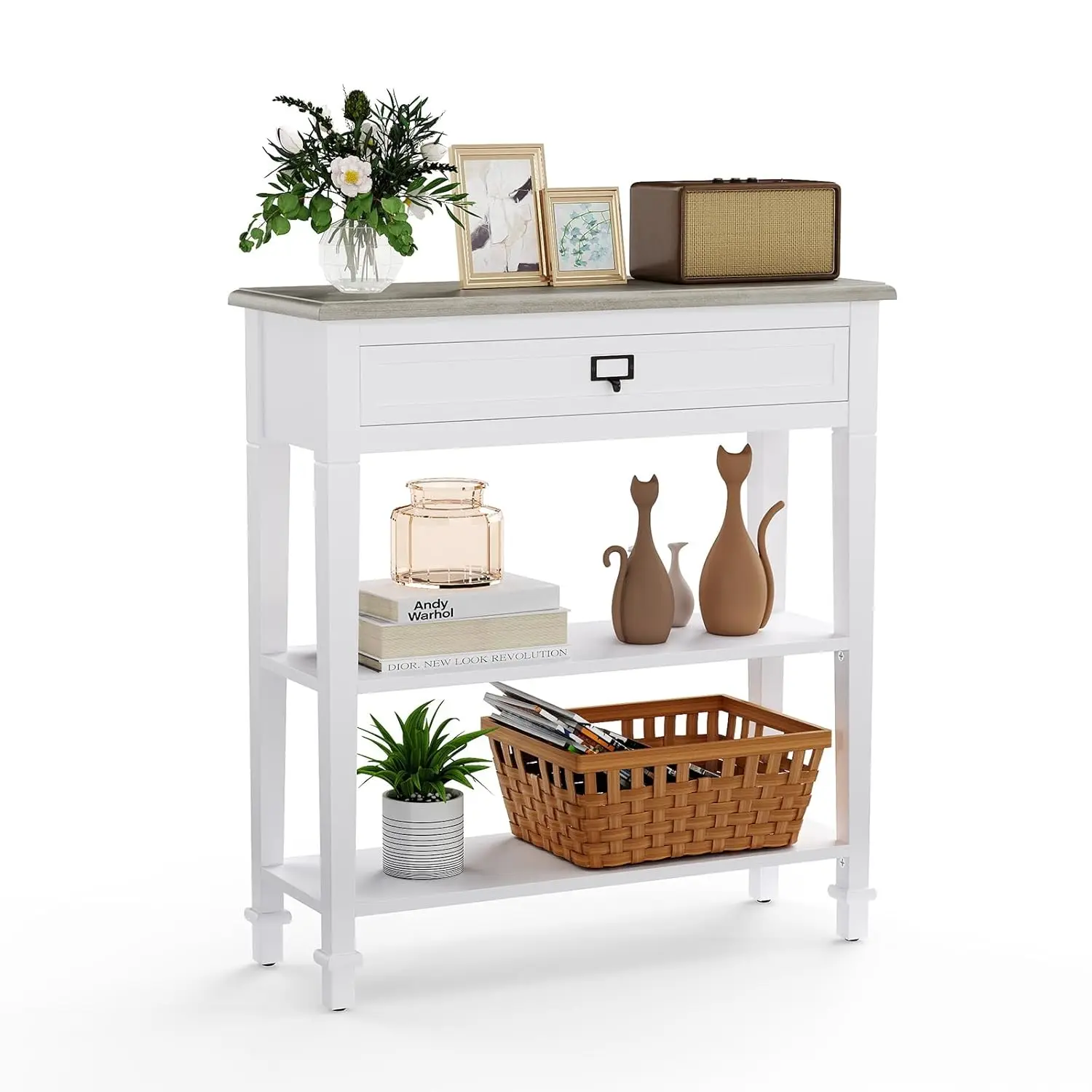 Hallway Table for Entryway - Entry Way With Drawer, Narrow Wood Console, Farmhouse With Storage, Narrow Sofa Behind, Customized
Hallway Table for Entryway - Entry Way With Drawer, Narrow Wood Console, Farmhouse With Storage, Narrow Sofa Behind, Customized