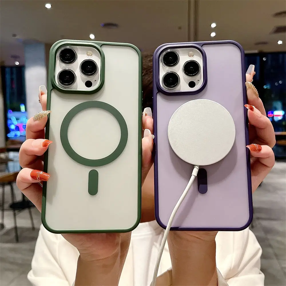 Luxury Skin Feel Magnetic Wireless Charging Magsafe Case for iPhone 15 Pro Max 11 12 13 15 Pro 14 Plus Frosted Protective Cover
Luxury Skin Feel Magnetic Wireless Charging Magsafe Case for iPhone 15 Pro Max 11 12 13 15 Pro 14 Plus Frosted Protective Cover