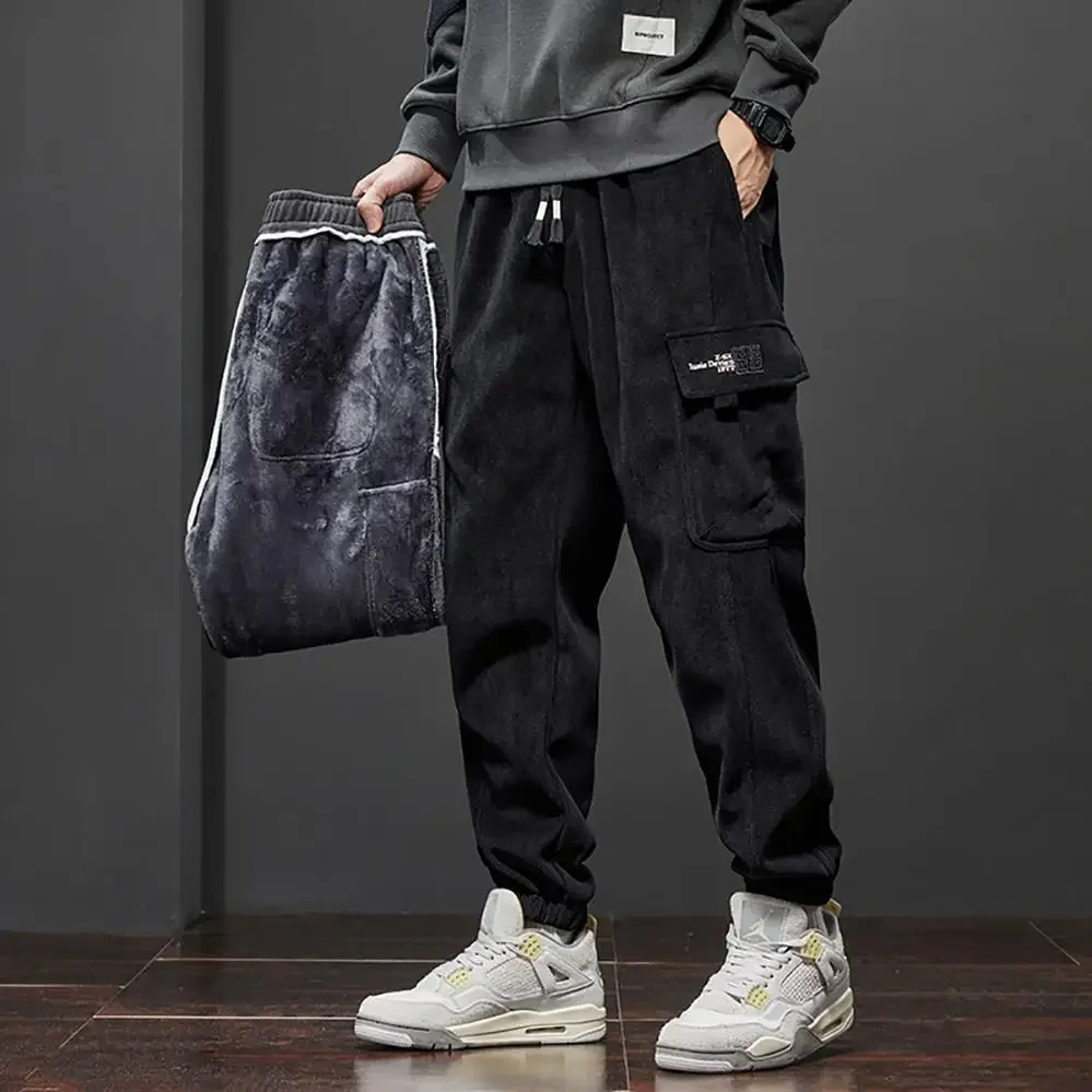 Winter Warm Male Fleece Coldproof Cargo Corduroy Pants Jogging Sweatpants Korean Pants Men's Loose Casual Fashion Trouser
Winter Warm Male Fleece Coldproof Cargo Corduroy Pants Jogging Sweatpants Korean Pants Men's Loose Casual Fashion Trouser