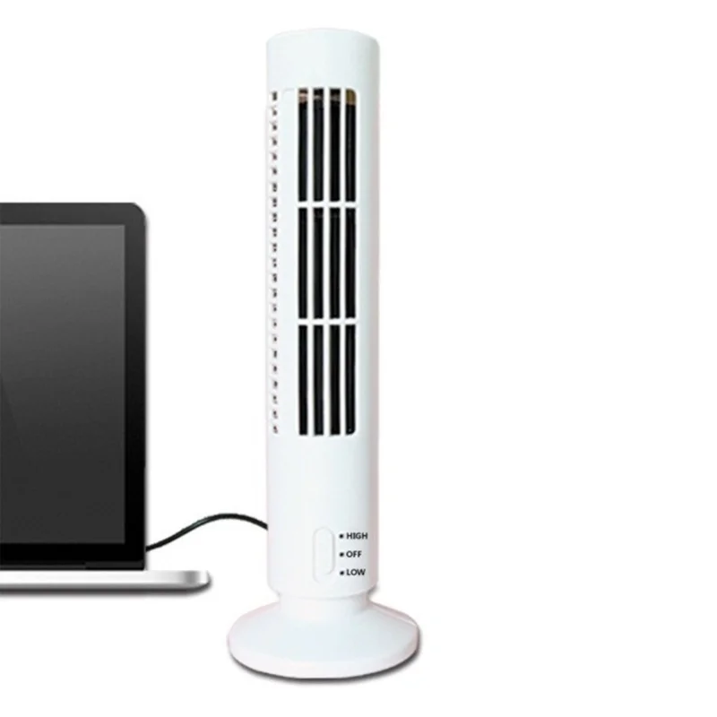 USB Tower Fan 2 Speeds Powerful Wind Oscillating Bladeless Cooling Fan For Office Desk Home White
USB Tower Fan 2 Speeds Powerful Wind Oscillating Bladeless Cooling Fan For Office Desk Home White