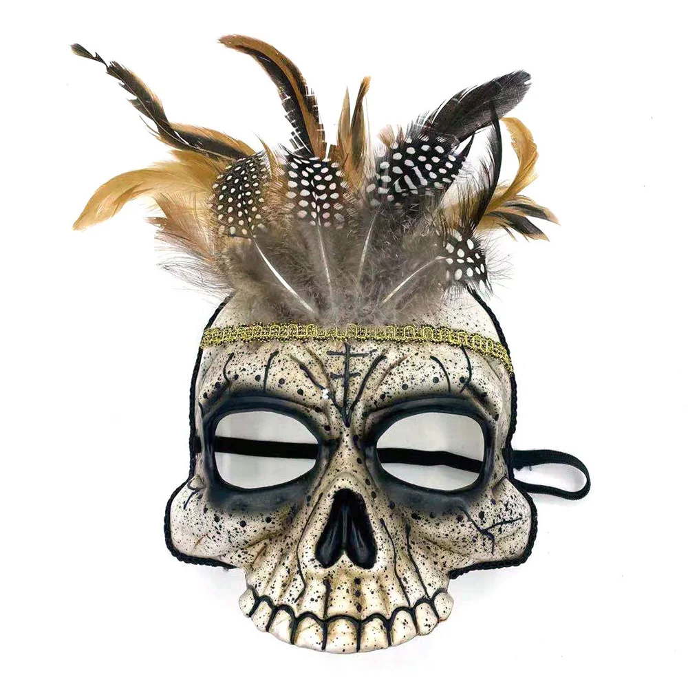 Horror Skull Indian Feather Mask Cosplay Venice Half Face Masks Halloween Carnival Dress Up Party Costume Props Gifts
Horror Skull Indian Feather Mask Cosplay Venice Half Face Masks Halloween Carnival Dress Up Party Costume Props Gifts