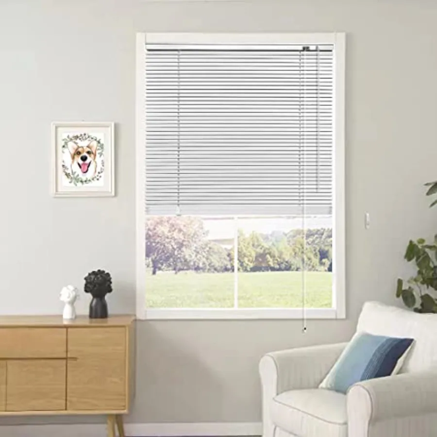 Mini Blinds Suitable for 38" W x 64" H Windows 1" Aluminum Horizontal Venetian Blinds Darkening with Rope and Pole can Mounted
Mini Blinds Suitable for 38" W x 64" H Windows 1" Aluminum Horizontal Venetian Blinds Darkening with Rope and Pole can Mounted