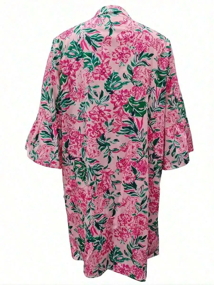 Women Floral Print 3/4 Sleeve Midi Dress Spring Vacation Elegant
Women Floral Print 3/4 Sleeve Midi Dress Spring Vacation Elegant