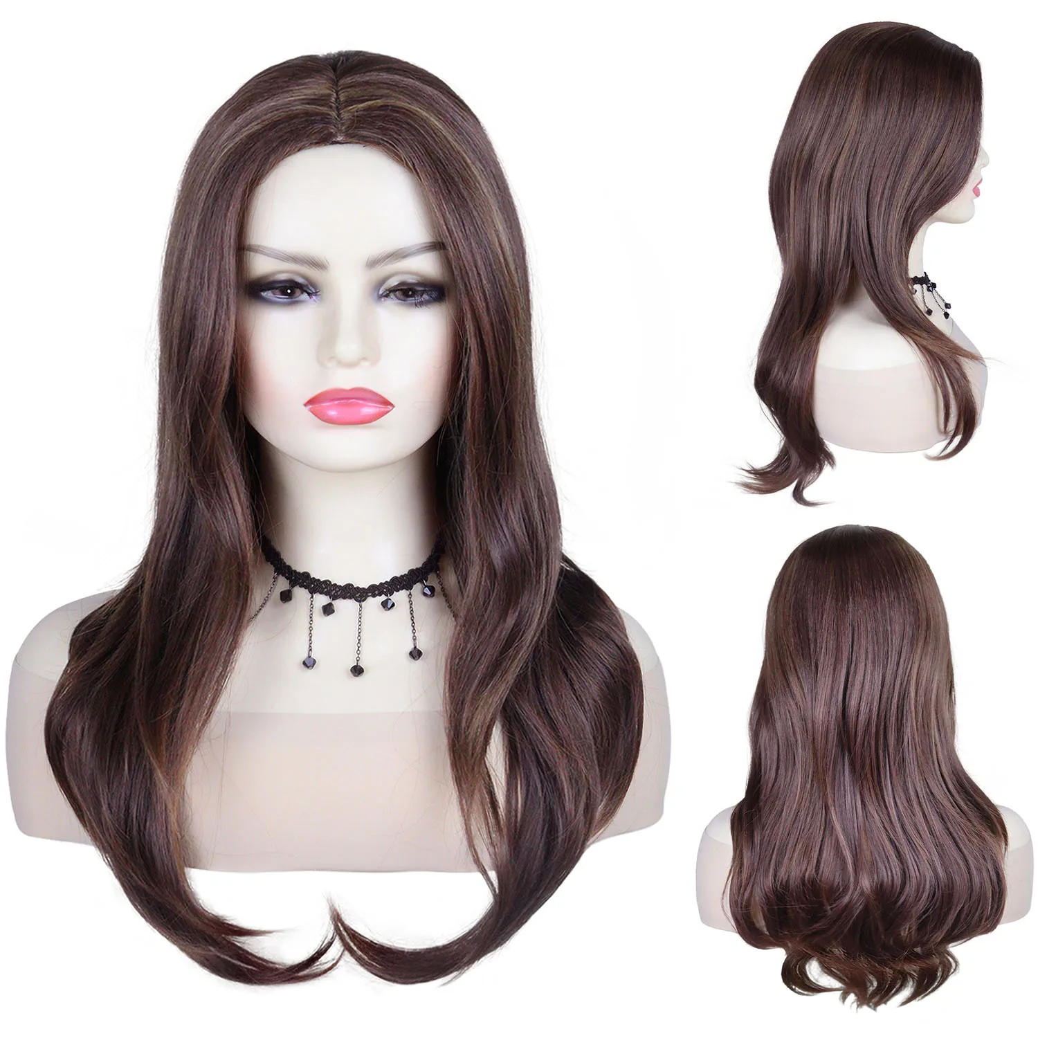 Synthetic Fiber 24 Inch Long Wavy Curly Wigs for Women Middle Part Mixed Brown Wig Daily Party Costume Old Ladies Mommy Gift Wig
Synthetic Fiber 24 Inch Long Wavy Curly Wigs for Women Middle Part Mixed Brown Wig Daily Party Costume Old Ladies Mommy Gift Wig
