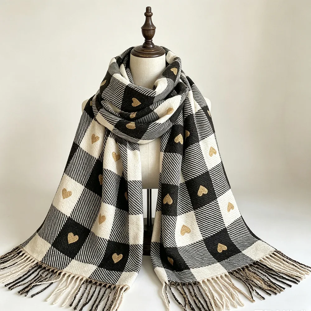Thickened Autumn Winter Plaid Scarf Women's Korean Style Knitted Tassel Versatile Checkered Neck Warmer For Students
Thickened Autumn Winter Plaid Scarf Women's Korean Style Knitted Tassel Versatile Checkered Neck Warmer For Students