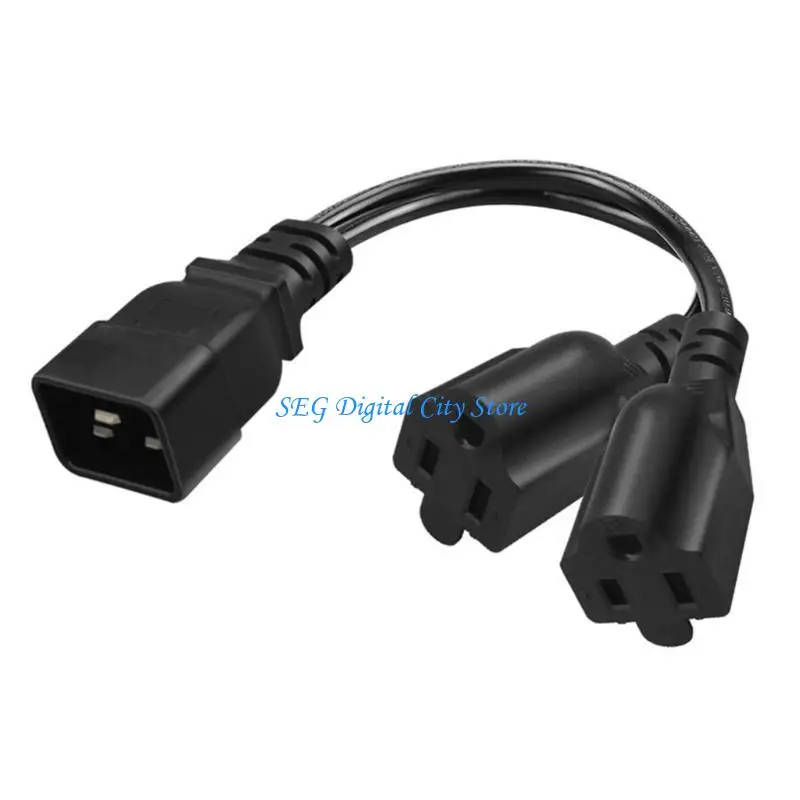 U75B 2x Outlet Power Cable Adapter, 1 Foot IEC C20 To 2x NEMA 5 15R Female Connector, High Efficiency Copper Wire
U75B 2x Outlet Power Cable Adapter, 1 Foot IEC C20 To 2x NEMA 5 15R Female Connector, High Efficiency Copper Wire