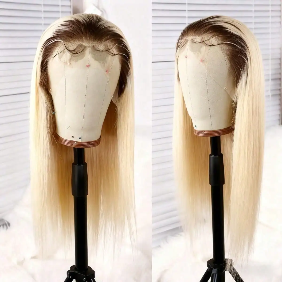 Ombre Brown Roots Ash Blonde Wig 13x4 Lace Front Synthetic Wigs for Women Long Straight Lace Wigs Daily High Temperature
Ombre Brown Roots Ash Blonde Wig 13x4 Lace Front Synthetic Wigs for Women Long Straight Lace Wigs Daily High Temperature