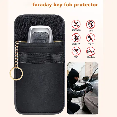 Key Signal Shielding Bag Faraday Cage Remote Control Anti-Theft Pouch Keyless Rfid Shielding Package