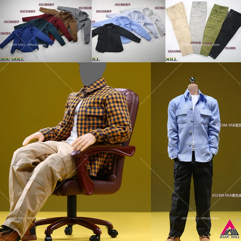 JO23M-05 1/6 Scale Male Stripes Shirt Plaid Shirt Solid Color Trousers Pants Clothes Model Fit 12'' Soldier Action Figure Body
JO23M-05 1/6 Scale Male Stripes Shirt Plaid Shirt Solid Color Trousers Pants Clothes Model Fit 12'' Soldier Action Figure Body